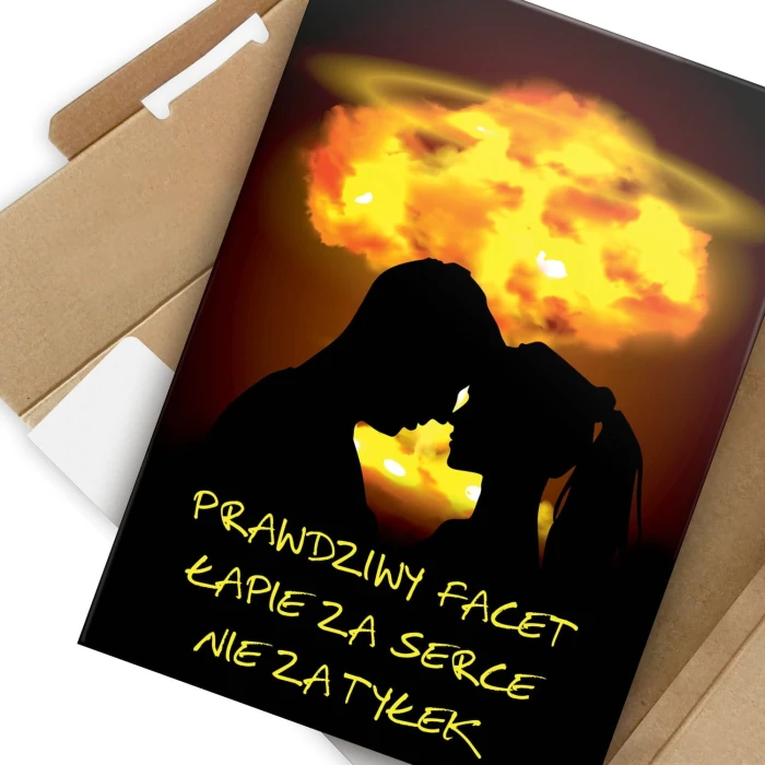 Plakat metalowy Łapie za serce Prezent