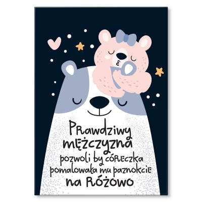 Plakat metalowy Prawdziwy mężczyzna Prezent