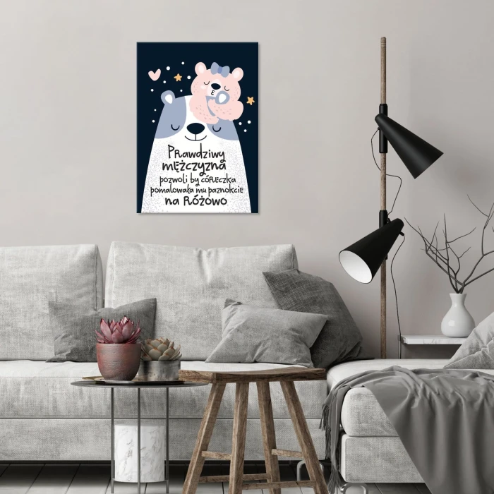 Plakat metalowy Prawdziwy mężczyzna Prezent