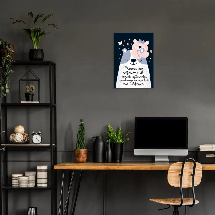 Plakat metalowy Prawdziwy mężczyzna Prezent