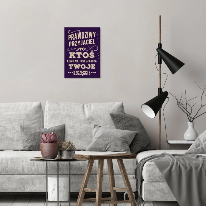 Plakat metalowy Prawdziwy przyjaciel Prezent