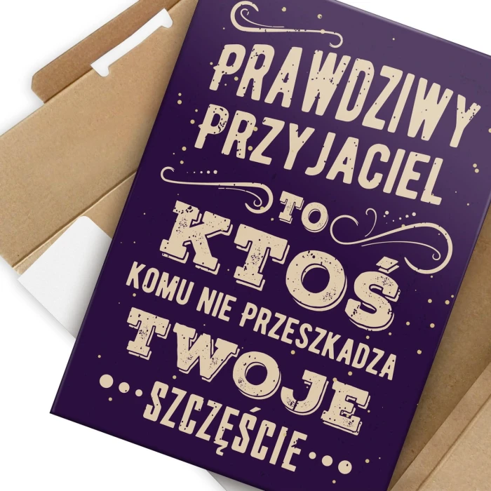 Plakat metalowy Prawdziwy przyjaciel Prezent