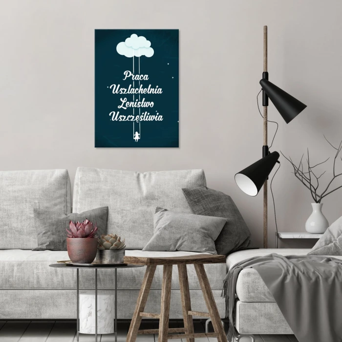 Plakat metalowy Praca uszlachetnia Prezent