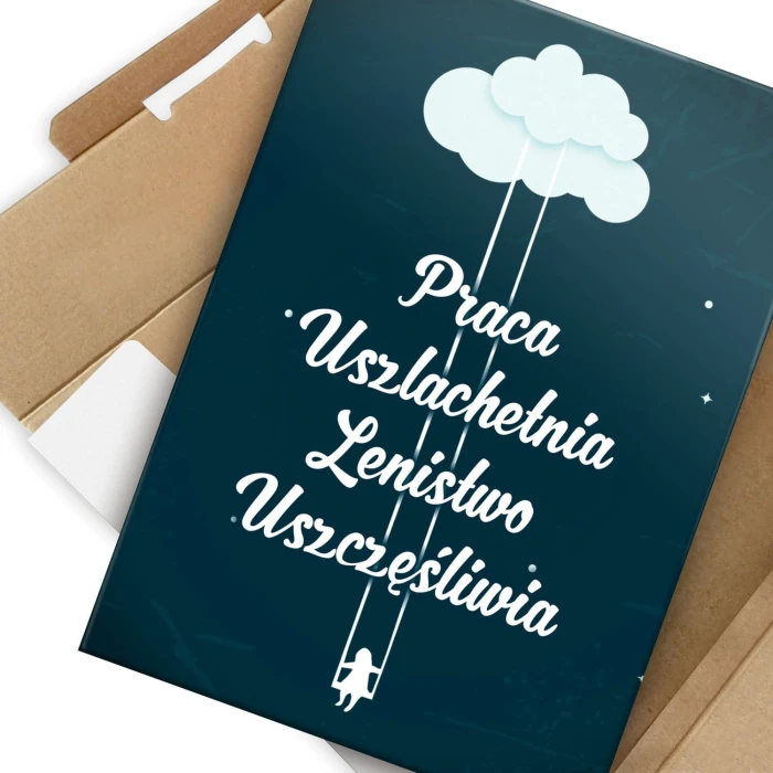 Plakat metalowy Praca uszlachetnia Prezent