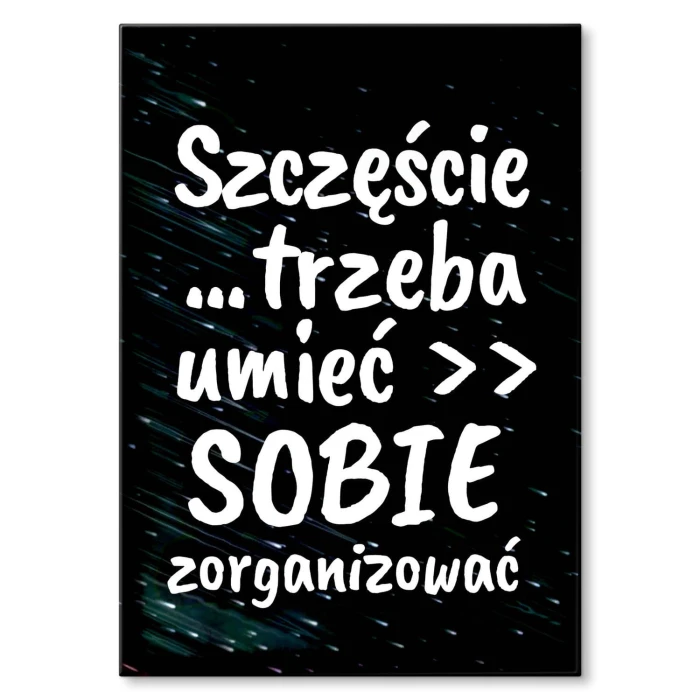 Plakat metalowy Szczęście Prezent