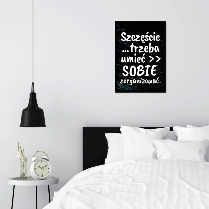 Plakat metalowy Szczęście Prezent
