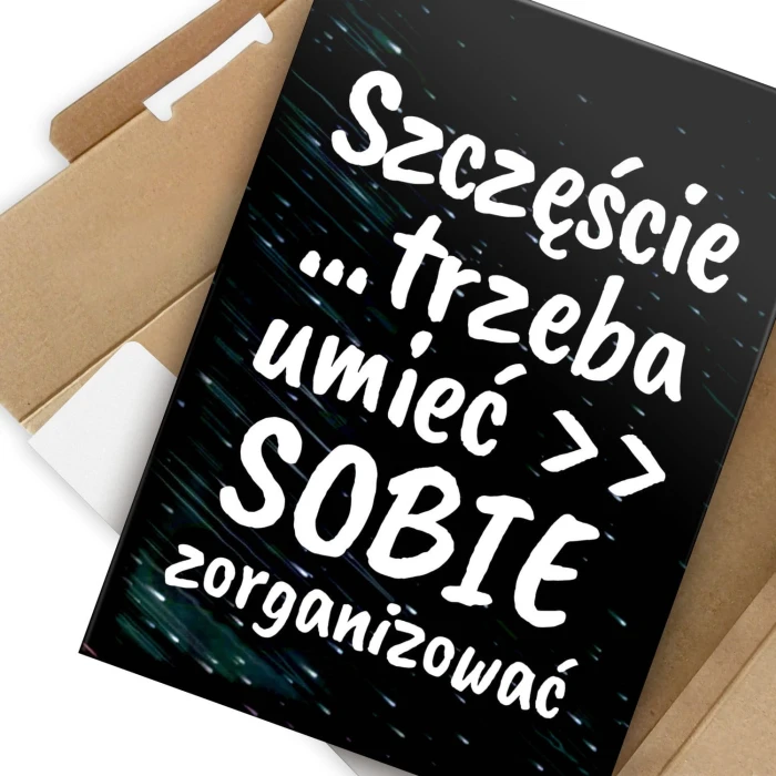 Plakat metalowy Szczęście Prezent