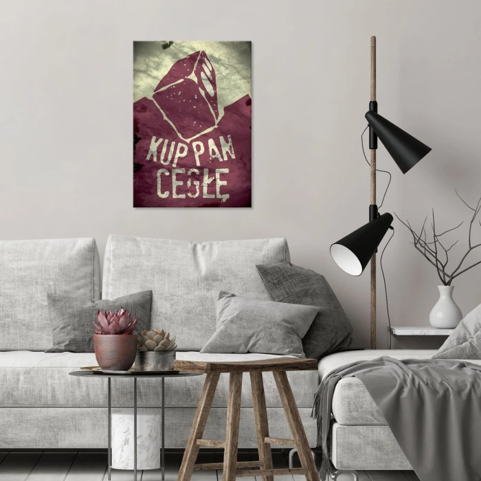 Plakat metalowy Kup pan cegłę Prezent