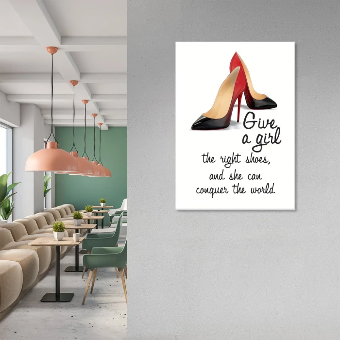 Plakat metalowy Czerwone szpilki Prezent