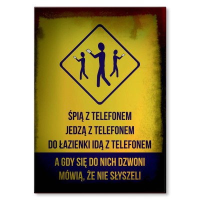 Plakat metalowy Nie słyszeli Prezent