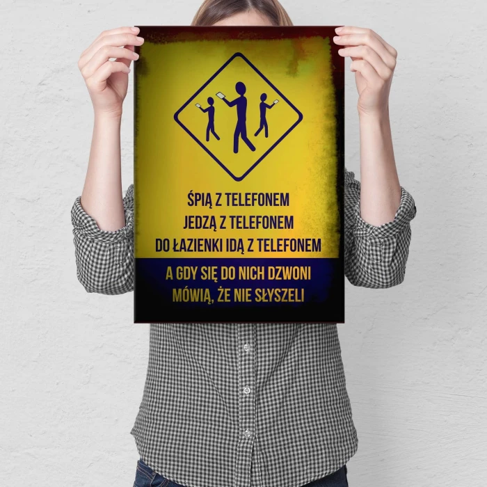 Plakat metalowy Nie słyszeli Prezent
