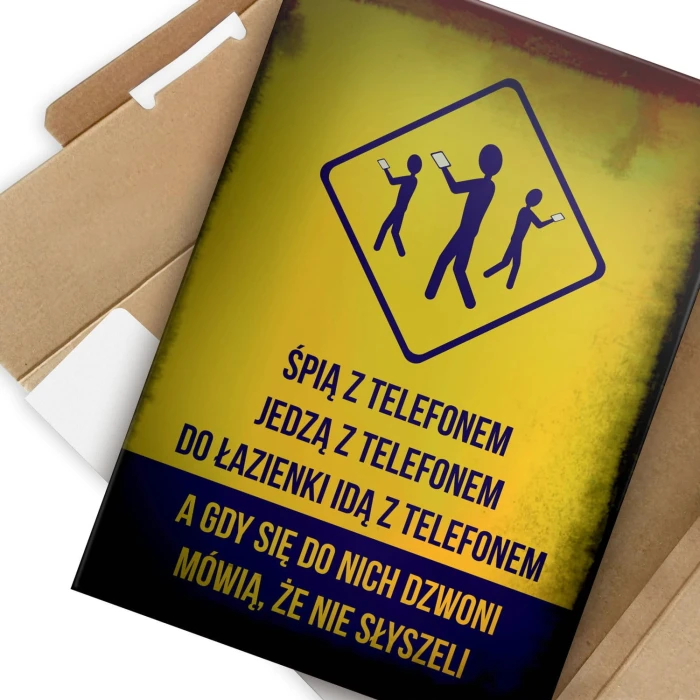Plakat metalowy Nie słyszeli Prezent