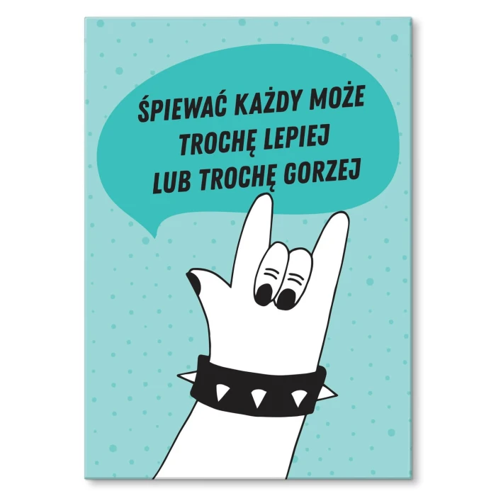 Plakat metalowy Śpiewać każdy może Prezent