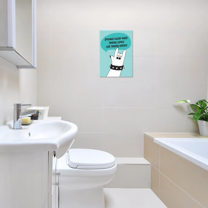 Plakat metalowy Śpiewać każdy może Prezent
