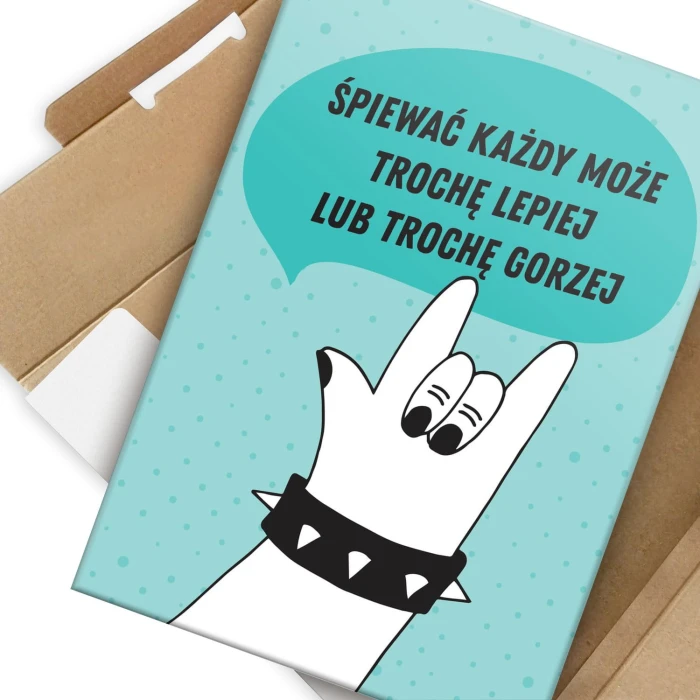 Plakat metalowy Śpiewać każdy może Prezent