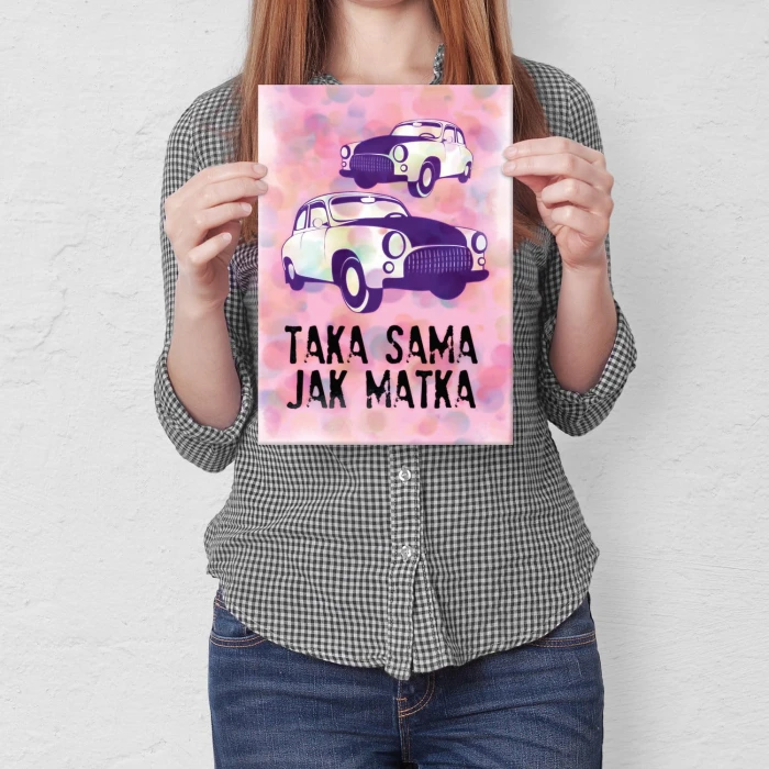 Plakat metalowy Taka sama jak matka Prezent