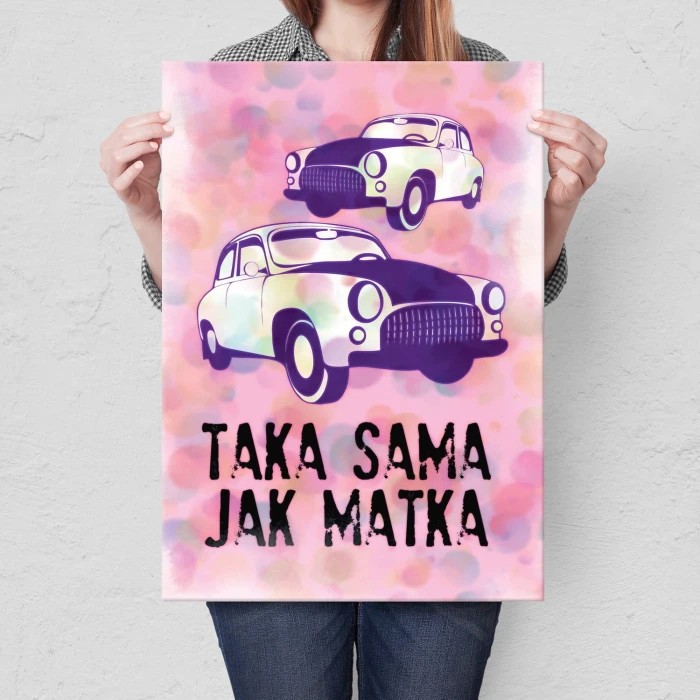 Plakat metalowy Taka sama jak matka Prezent