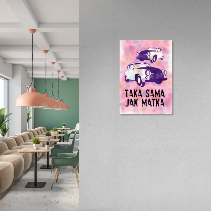 Plakat metalowy Taka sama jak matka Prezent