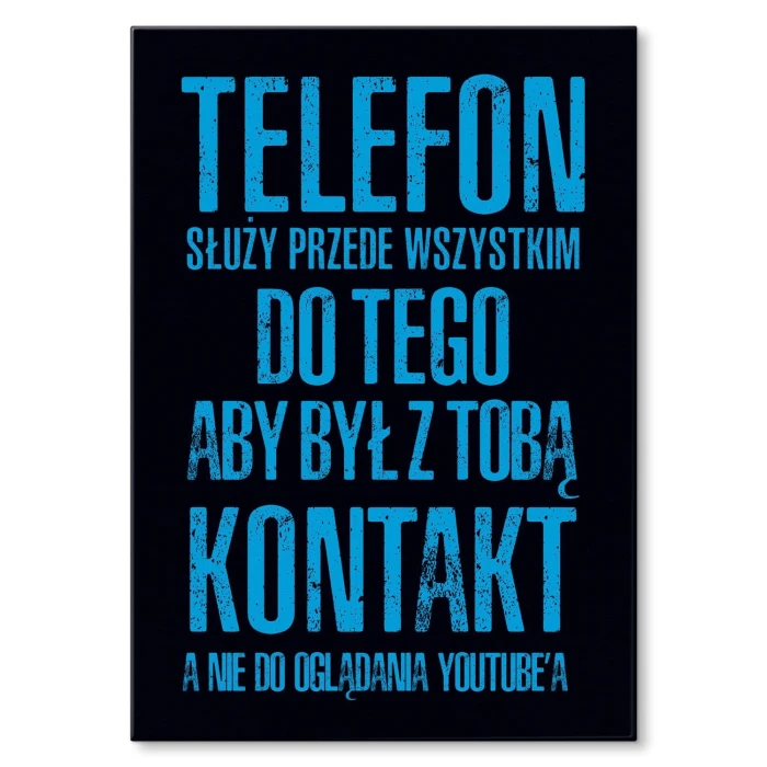 Plakat metalowy Telefon służy do... Prezent