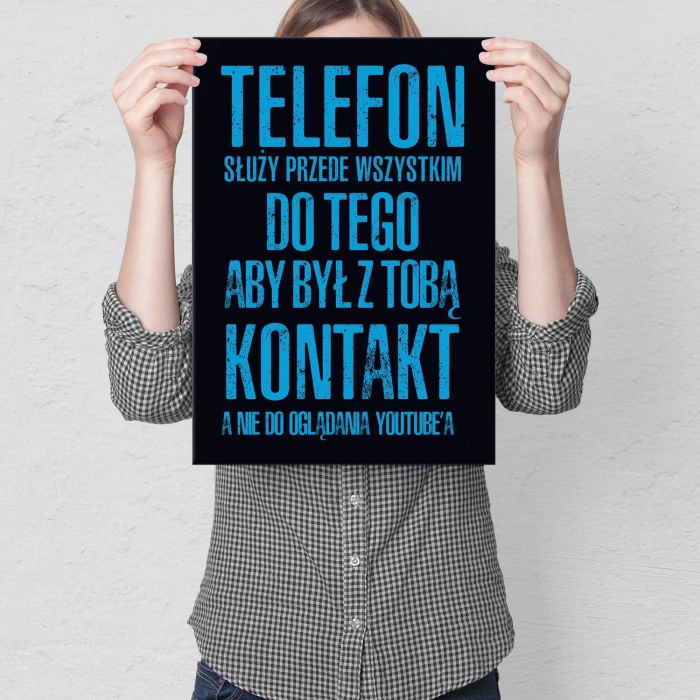 Plakat metalowy Telefon służy do... Prezent