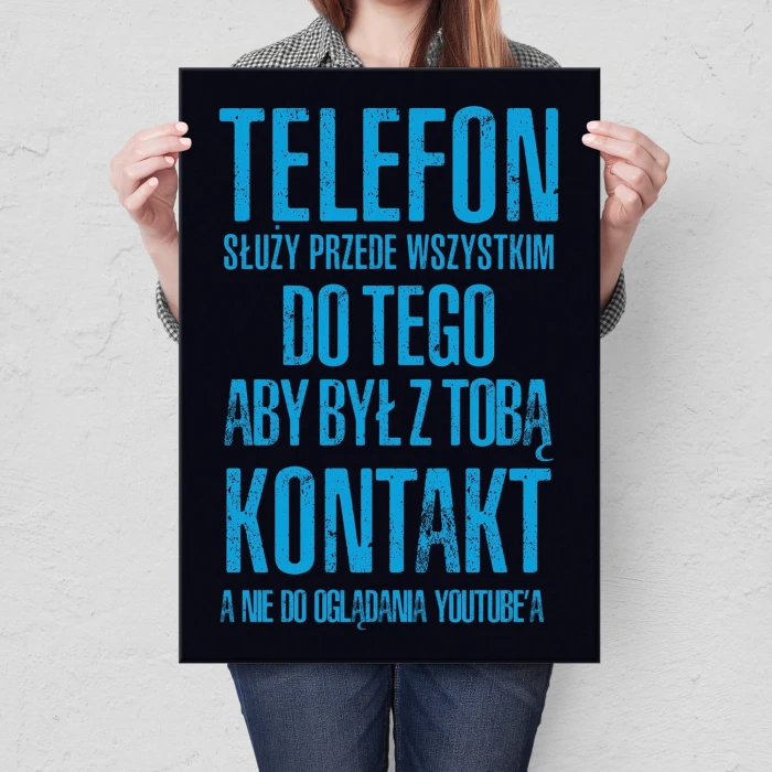 Plakat metalowy Telefon służy do... Prezent
