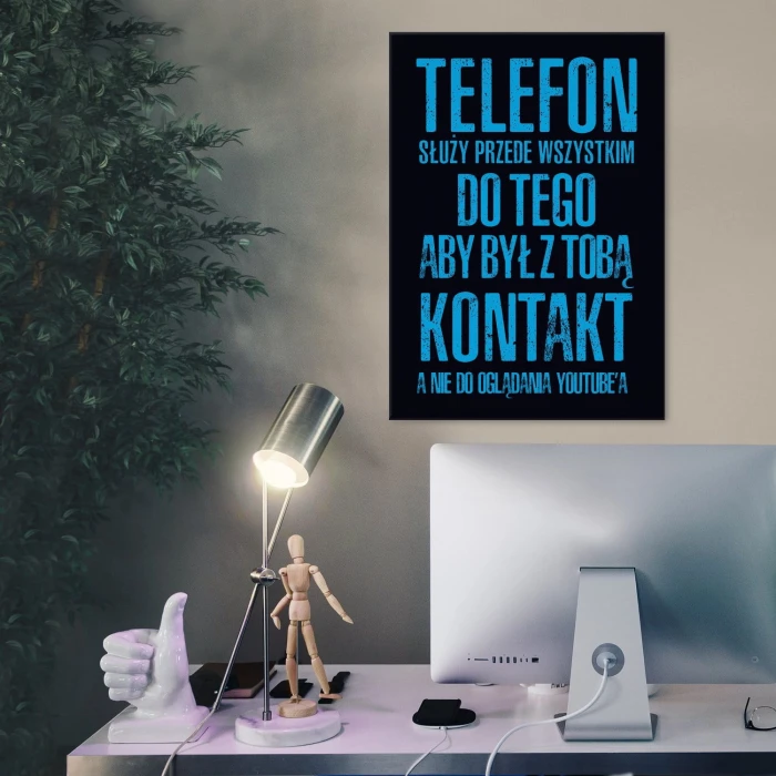 Plakat metalowy Telefon służy do... Prezent