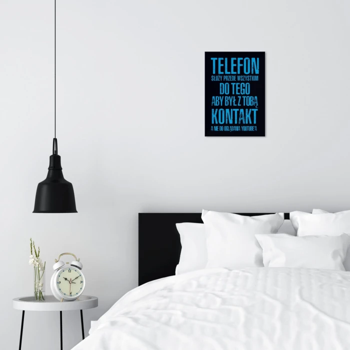 Plakat metalowy Telefon służy do... Prezent