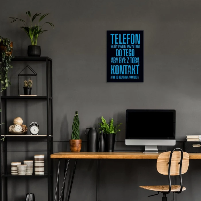 Plakat metalowy Telefon służy do... Prezent