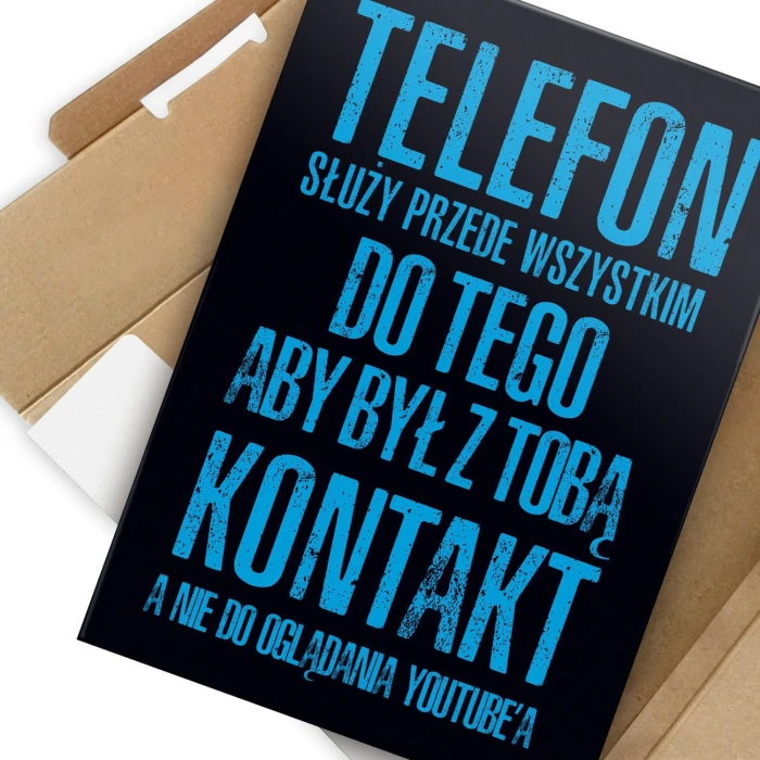 Plakat metalowy Telefon służy do... Prezent