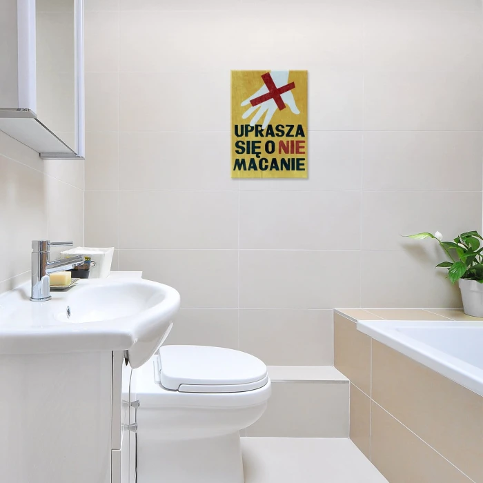 Plakat metalowy Nie macanie Prezent