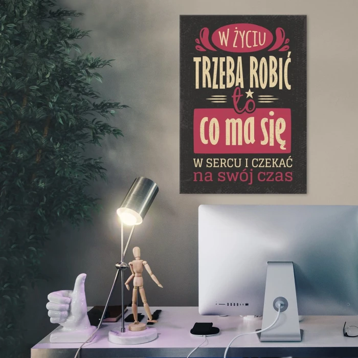 Plakat metalowy Czekać na czas Prezent