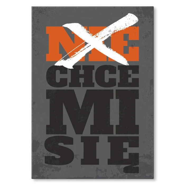 Plakat metalowy Nie chce mi się Prezent