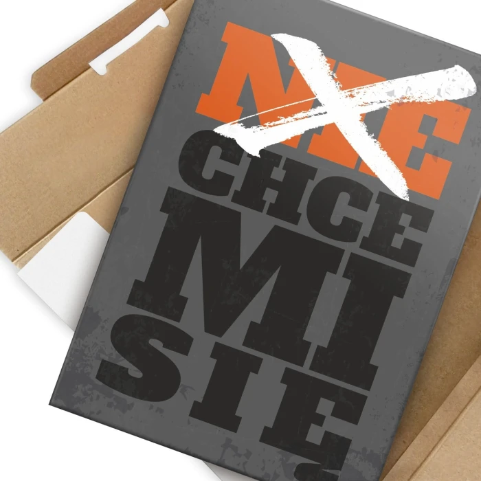 Plakat metalowy Nie chce mi się Prezent