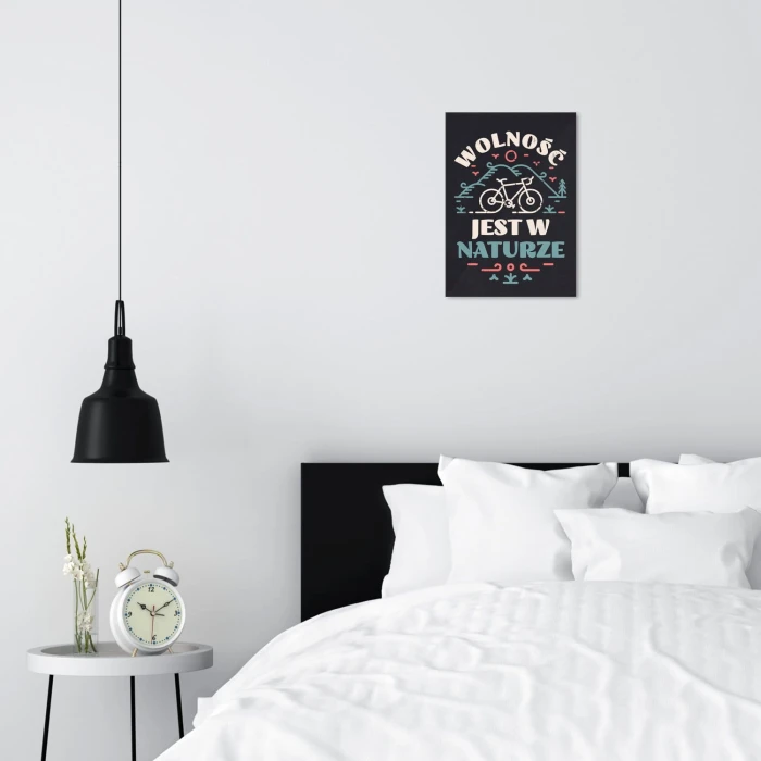 Plakat metalowy Wolność jest w naturze Prezent