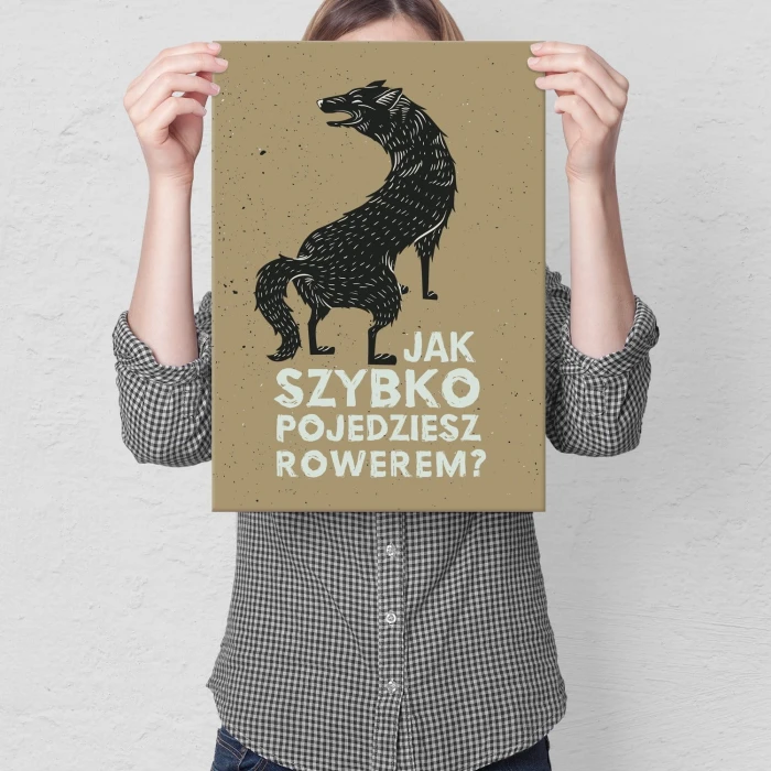 Plakat metalowy Jak szybko rowerem Prezent