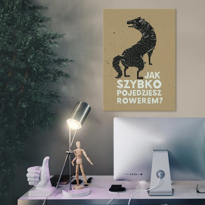 Plakat metalowy Jak szybko rowerem Prezent