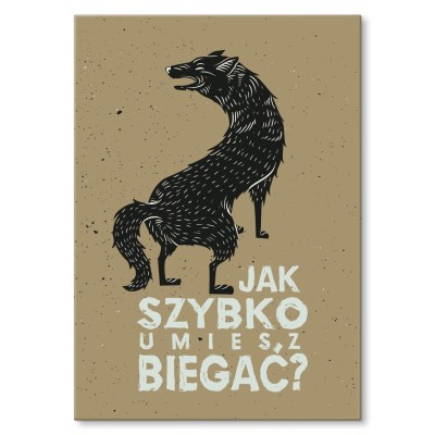 Plakat metalowy jak szybko biegasz Prezent