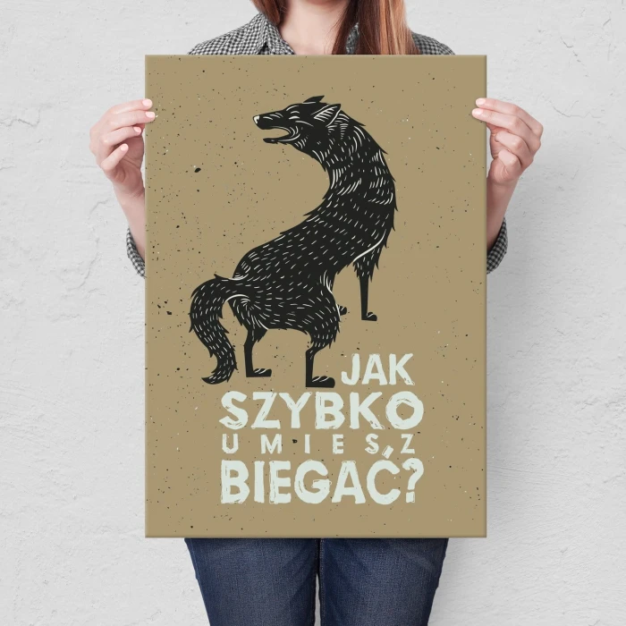 Plakat metalowy jak szybko biegasz Prezent