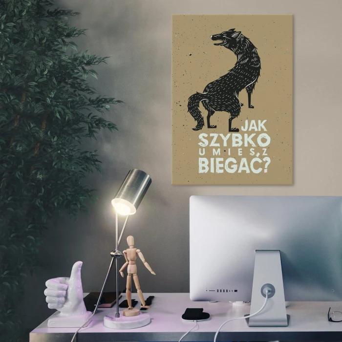 Plakat metalowy jak szybko biegasz Prezent