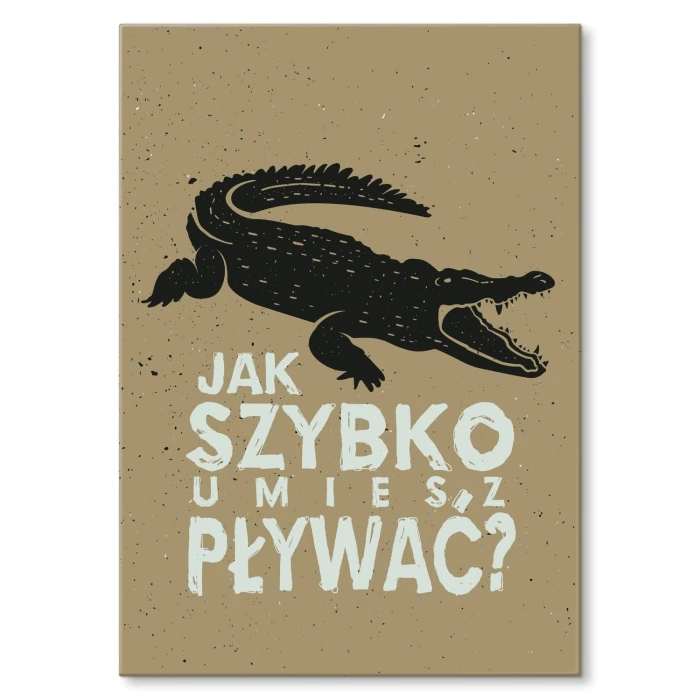 Plakat metalowy jak szybko pływasz Prezent