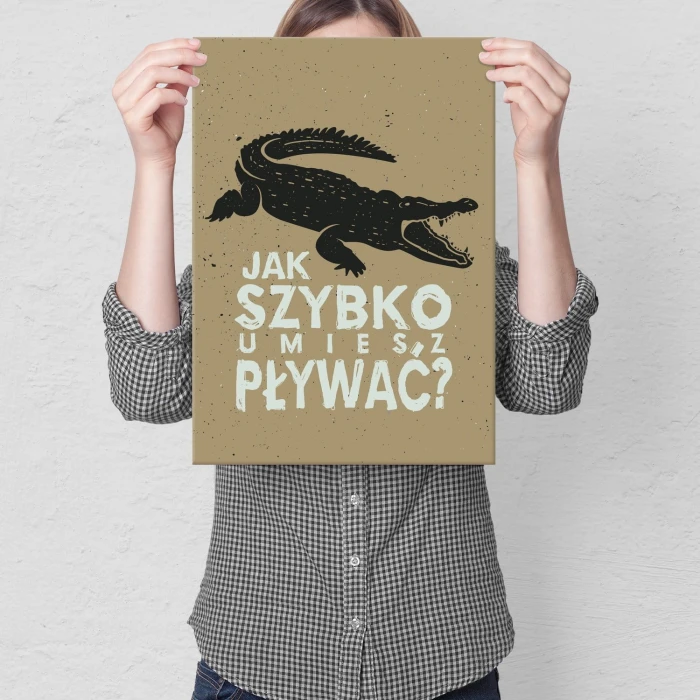 Plakat metalowy jak szybko pływasz Prezent