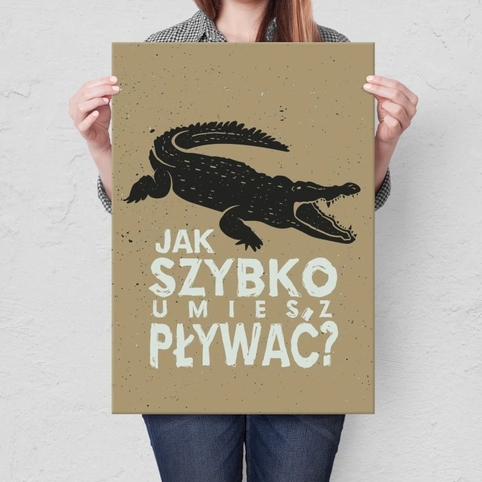 Plakat metalowy jak szybko pływasz Prezent