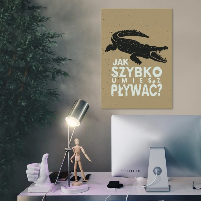 Plakat metalowy jak szybko pływasz Prezent