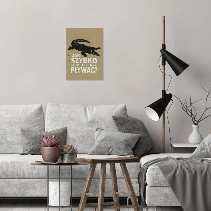 Plakat metalowy jak szybko pływasz Prezent