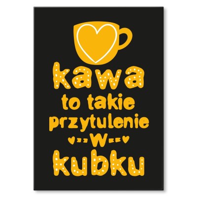 Plakat metalowy Przytulenie w kubku Prezent