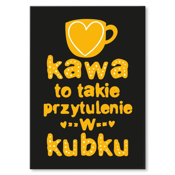 Plakat metalowy Przytulenie w kubku Prezent