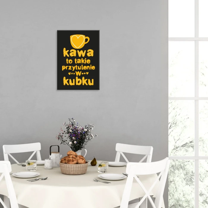 Plakat metalowy Przytulenie w kubku Prezent