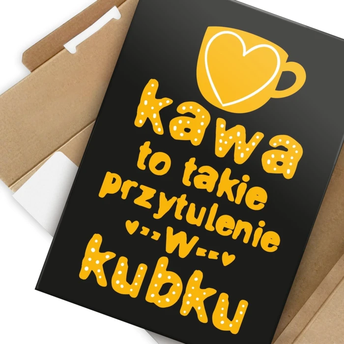 Plakat metalowy Przytulenie w kubku Prezent