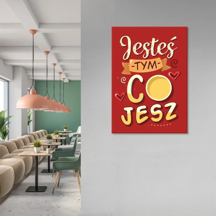 Plakat metalowy Jesteś tym co jesz Prezent