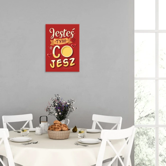 Plakat metalowy Jesteś tym co jesz Prezent